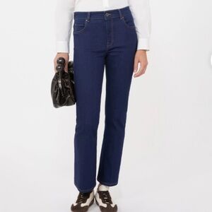 NWT MaxMara Weekend Dark Indigo Blue High Waisted Lei Straight Leg Denim Jeans